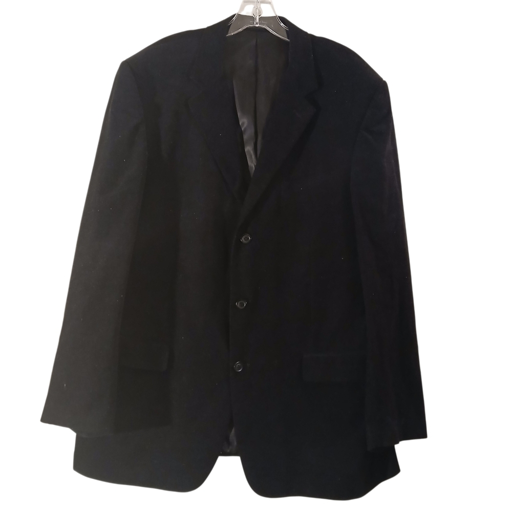 Andrew Fezza Mens Black Corduroy Blazer Sz 44 L - Picture 2 of 8